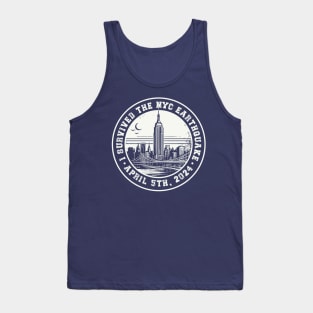 I Survived The Nyc Earthquake /// Vintage New York Design Tank Top